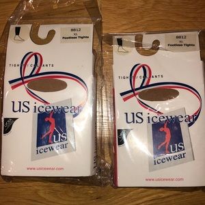 Footless figure skating tights